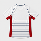 esbort™ Minimalist Soccer Jersey –white & red stiriped
