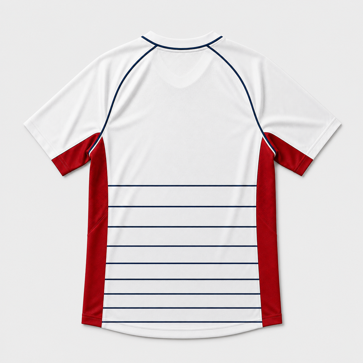 esbort™ Minimalist Soccer Jersey –white & red stiriped