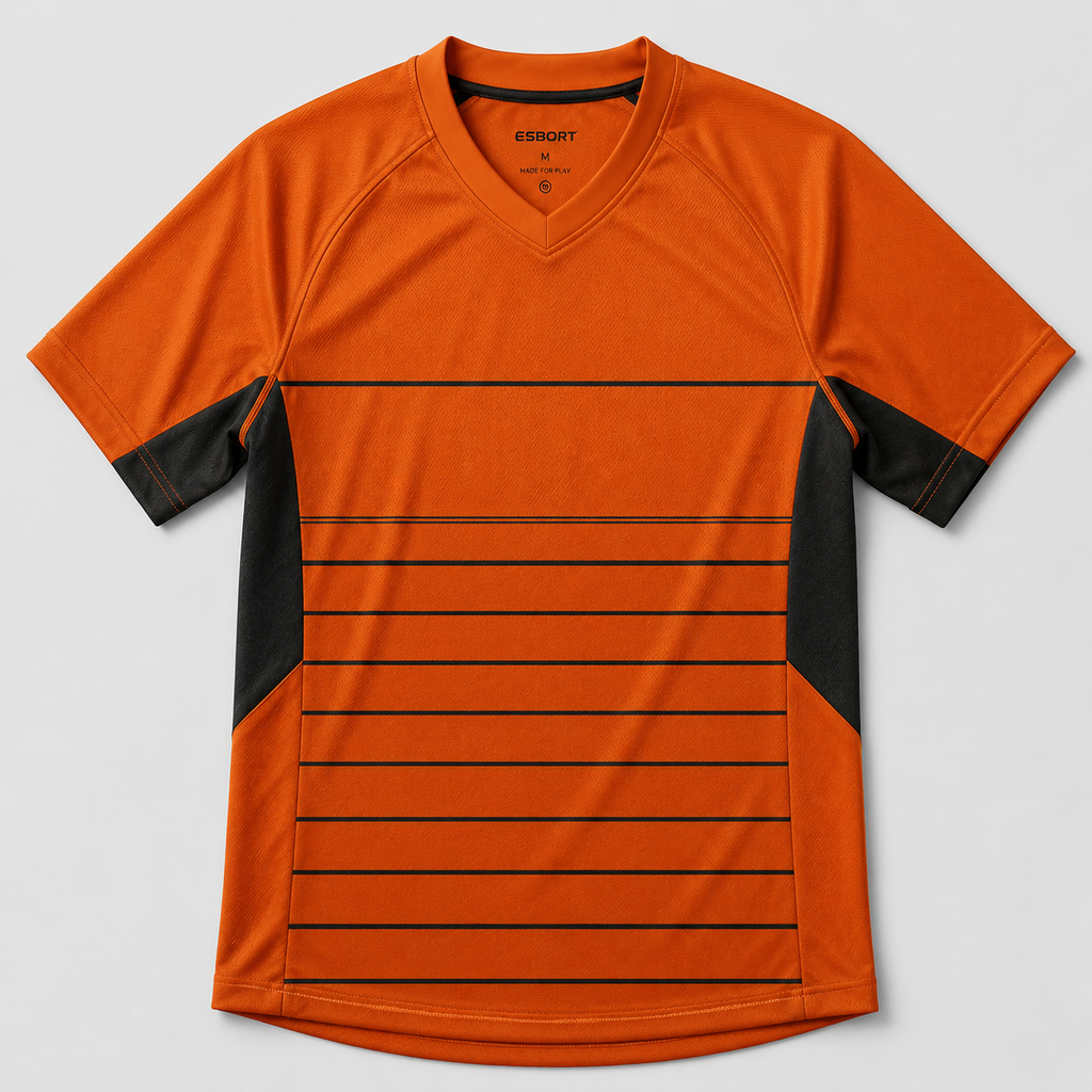 esbort™ Minimalist Soccer Jersey –orange & black