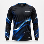 ESBORT Winter Pro Long-Sleeve Soccer Jersey - Black & Blue