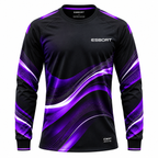ESBORT Winter Pro Long-Sleeve Jersey – Black & Purple Wave