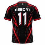 ESBORT Strike Pro Short-Sleeve Jersey – Black & Red Edition