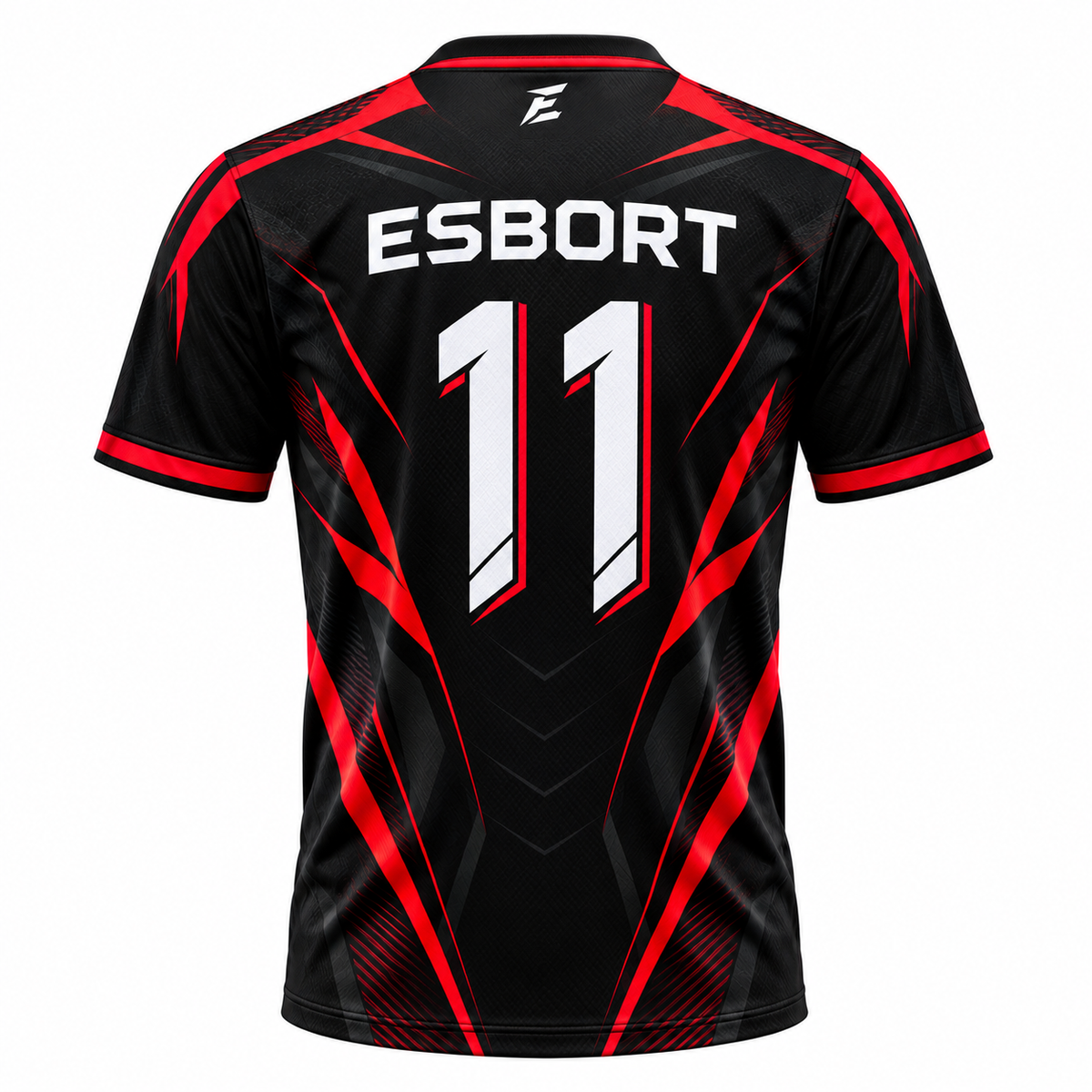 ESBORT Strike Pro Short-Sleeve Jersey – Black & Red Edition