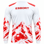 Esbort Performance Long-Sleeve Jersey – White & Red Alpine Edition