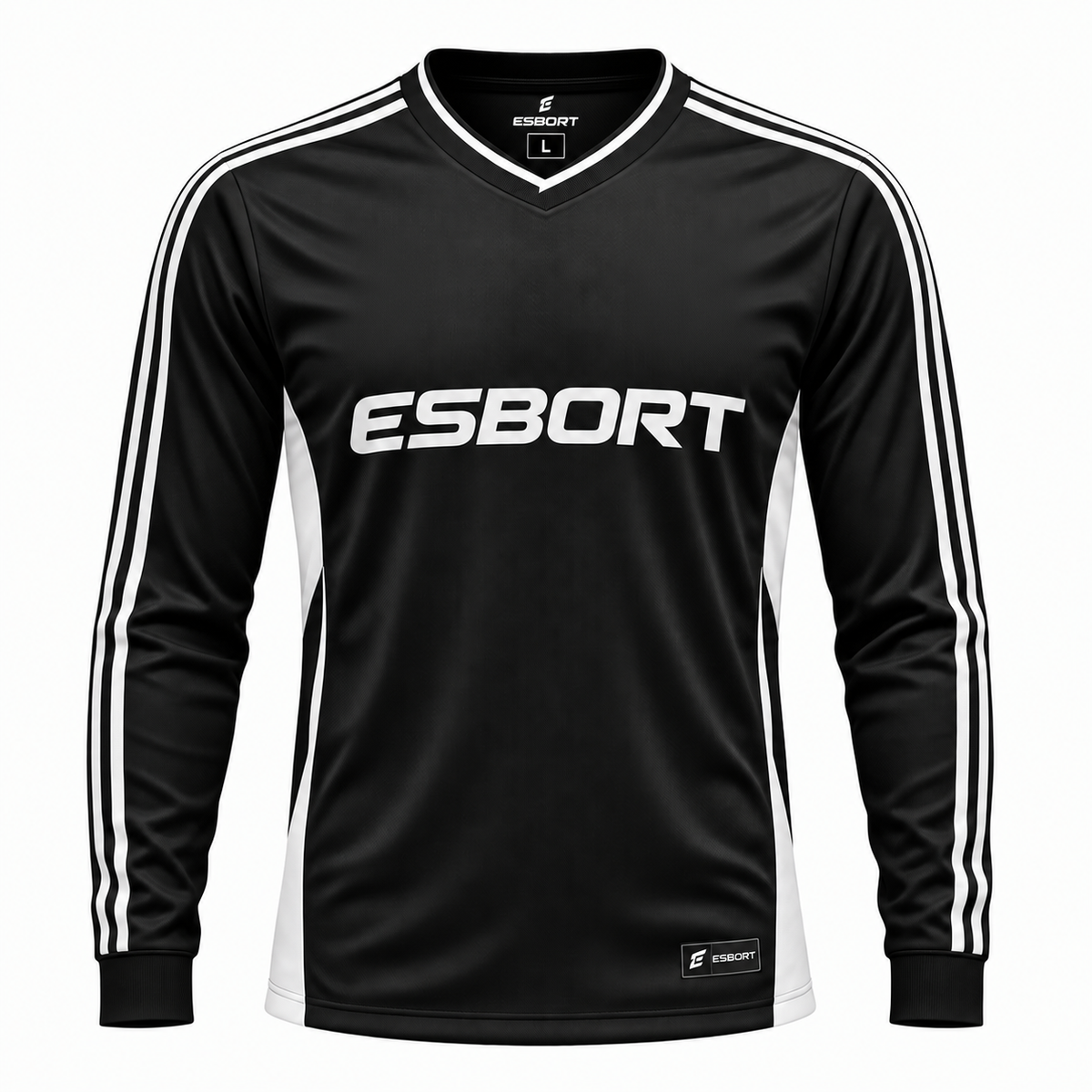 Esbort Performance Long-Sleeve Jersey – Classic Black & White Edition