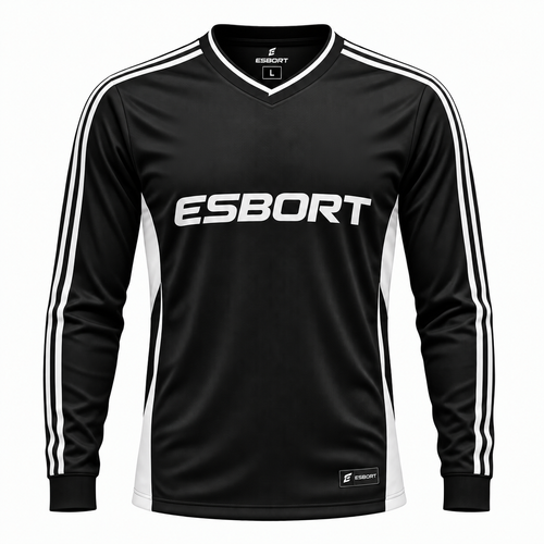Esbort Performance Long-Sleeve Jersey – Classic Black & White Edition