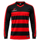 Esbort Performance Long-Sleeve Jersey – Black & Red Striped Edition