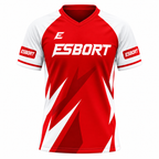ESBORT Pro-Performance Esports Jersey Athletic Jersey - Red/White