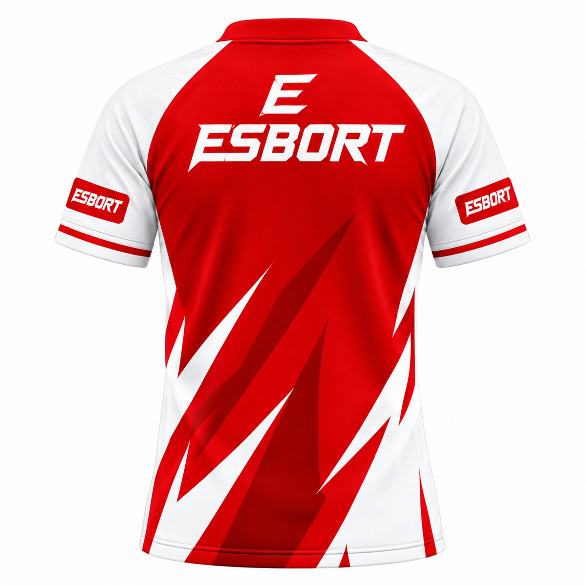 ESBORT Pro-Performance Esports Jersey Athletic Jersey - Red/White
