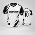 Esbort Monochrome Pro Jersey - White & Black Limited Edition Kit