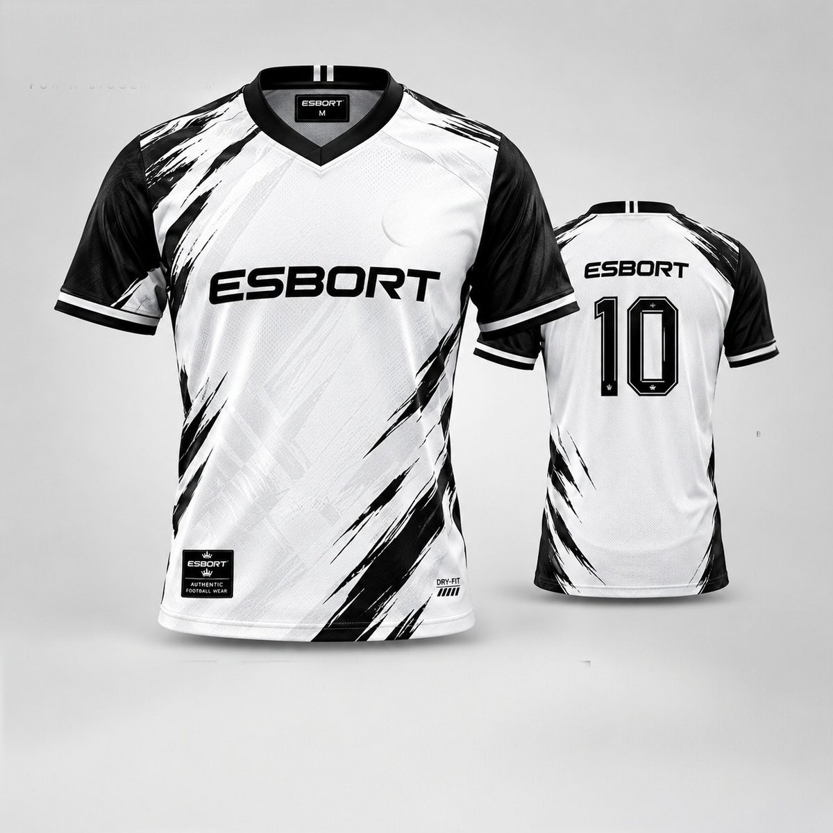 Esbort Monochrome Pro Jersey - White & Black Limited Edition Kit
