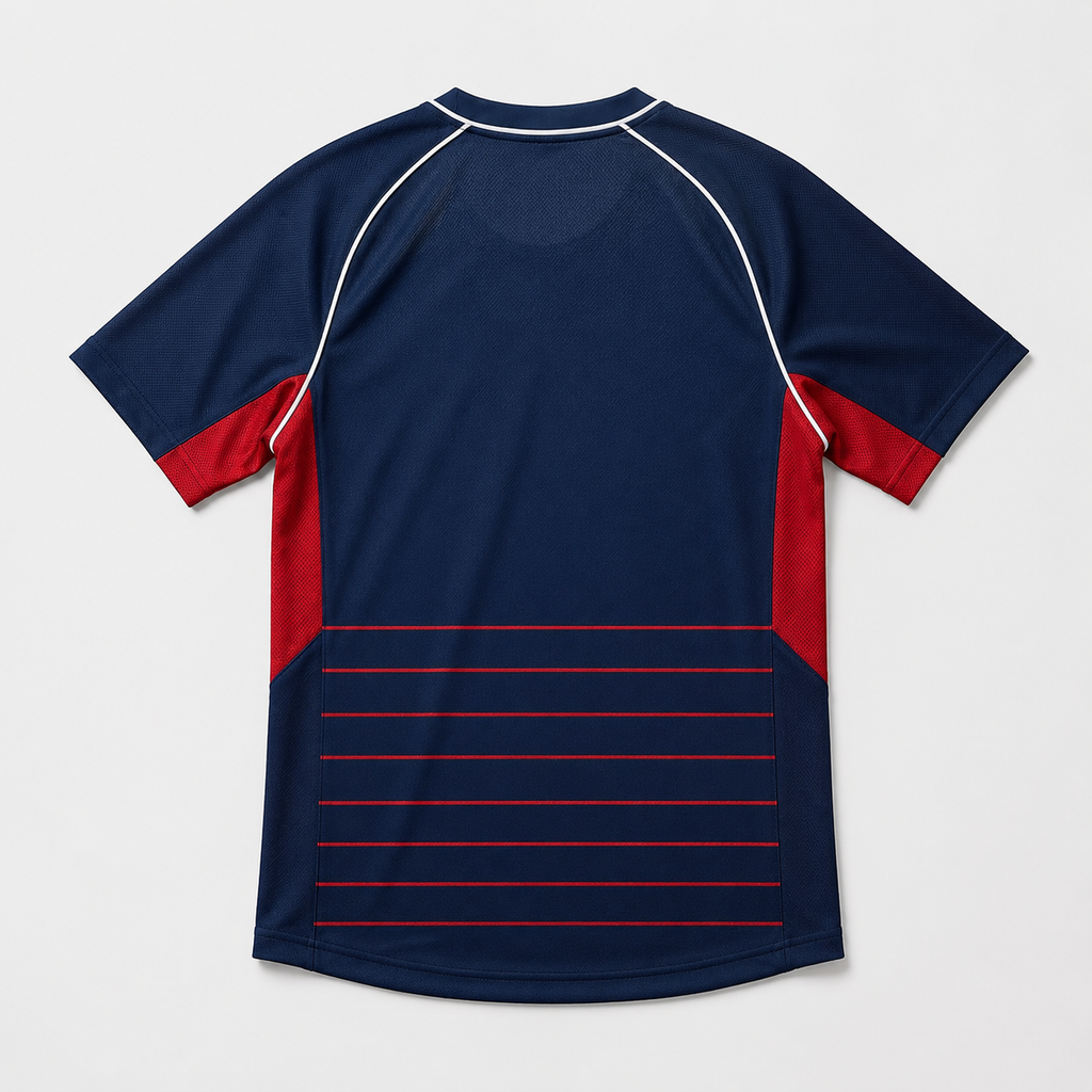 Esbort Minimalist Soccer Jersey – Navy & Red