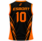 ESBORT" Performance Athletic Tank Top – Black & Vibrant Orange