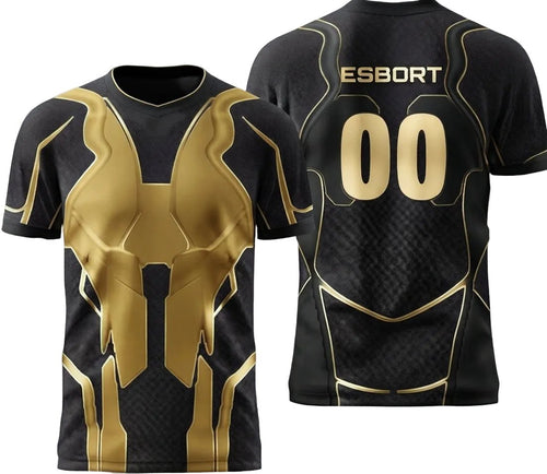 Esbort Performance Esports Jersey – Black & Gold Edition