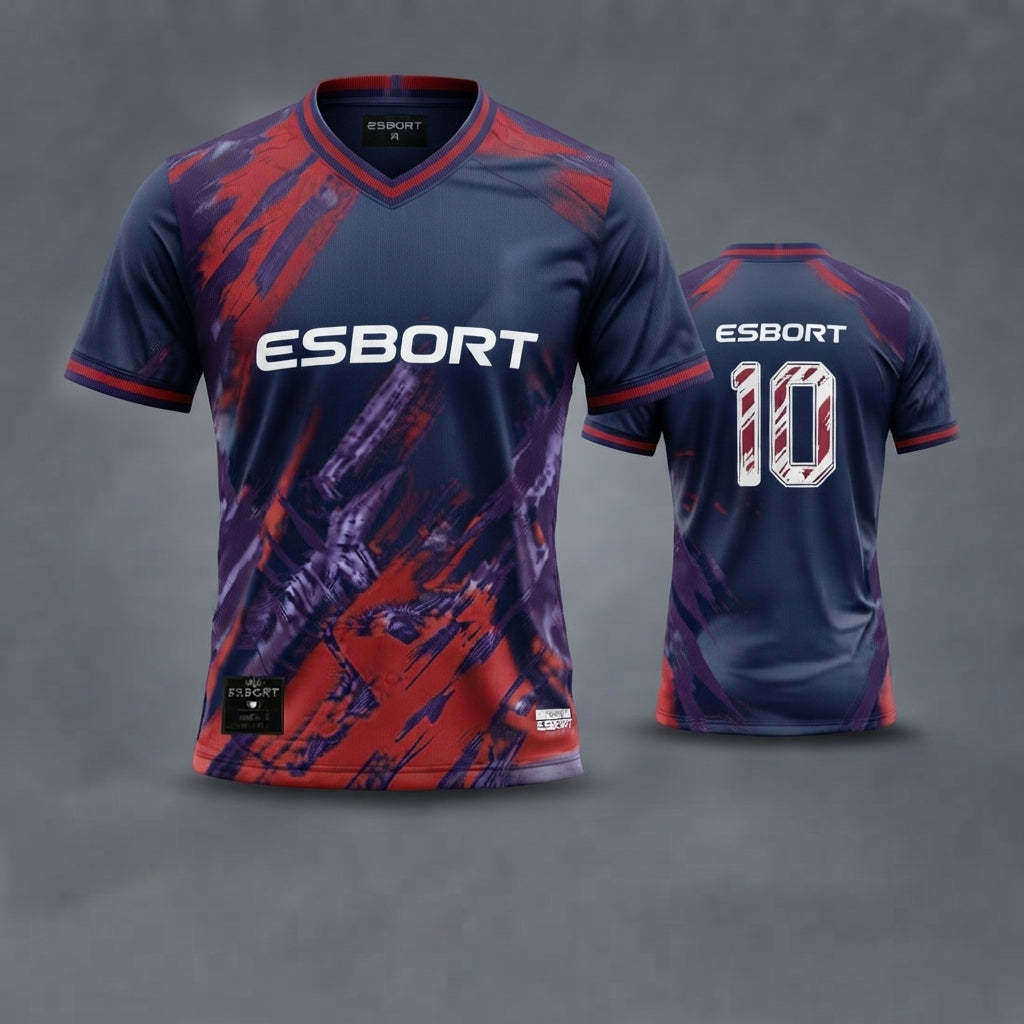 esbort™ Eclipse Pro Match Jersey (Navy & Red. 10 Edition)