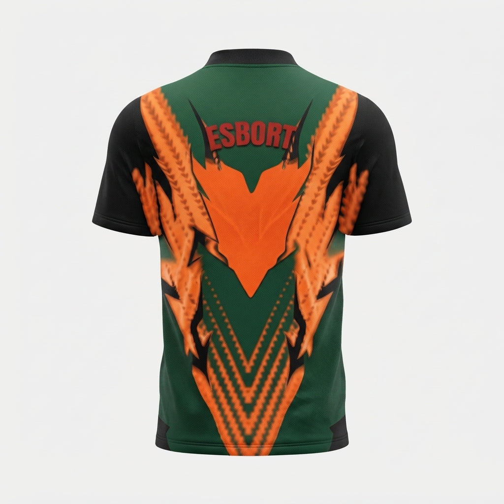 Esbort Performance Esports Jersey – Orange & Green Edition