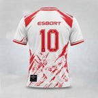 Esbort Pro Dynamic Red & White Soccer Jersey | Elite Performance Kit