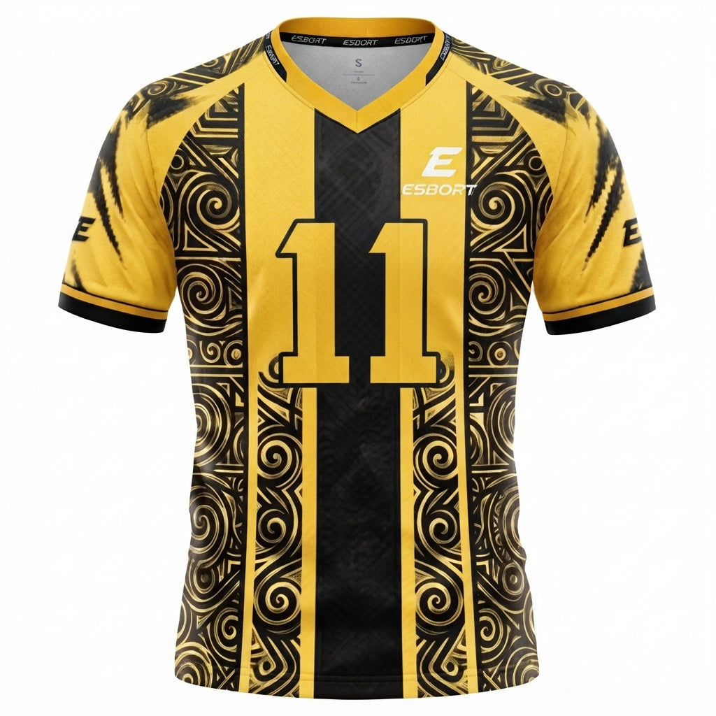 Esbort Pro-Performance Short-Sleeve Jersey – Yellow & Black