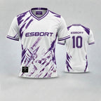 ESBORT White & Purple Custom Performance Jersey