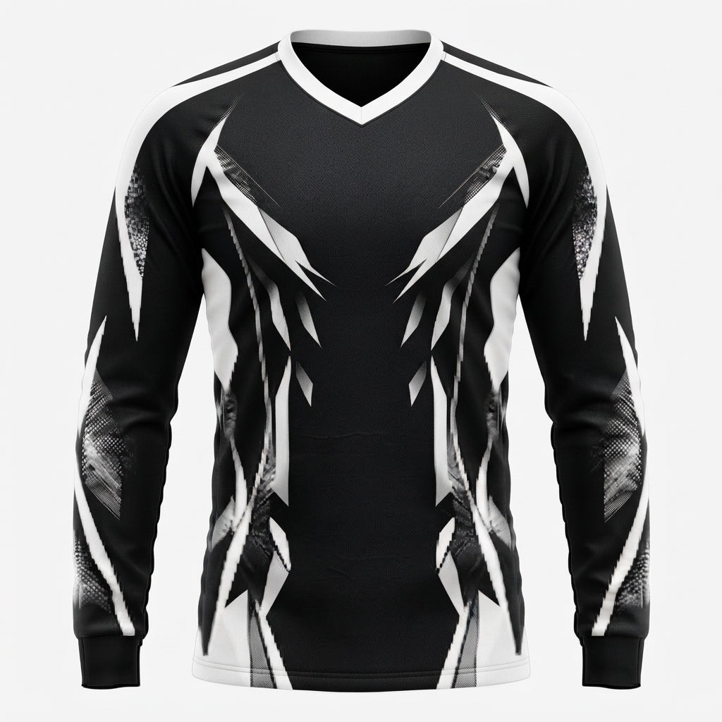 Esbort Pro-Performance Long-Sleeve Jersey – Black & White