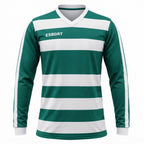 Esbort Performance Long-Sleeve Jersey – Green & white Striped Edition