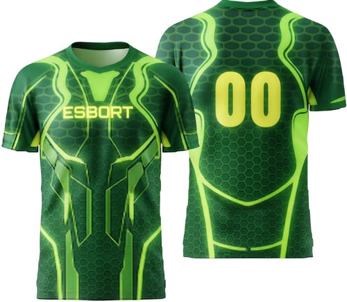Esbort Performance Esports Jersey – Cyber Green & Lime Edition