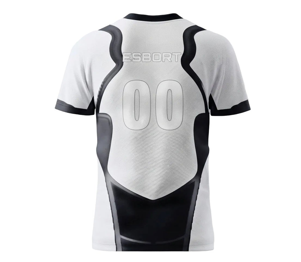 Esbort Performance Esports Jersey – Cyber White & Black Edition