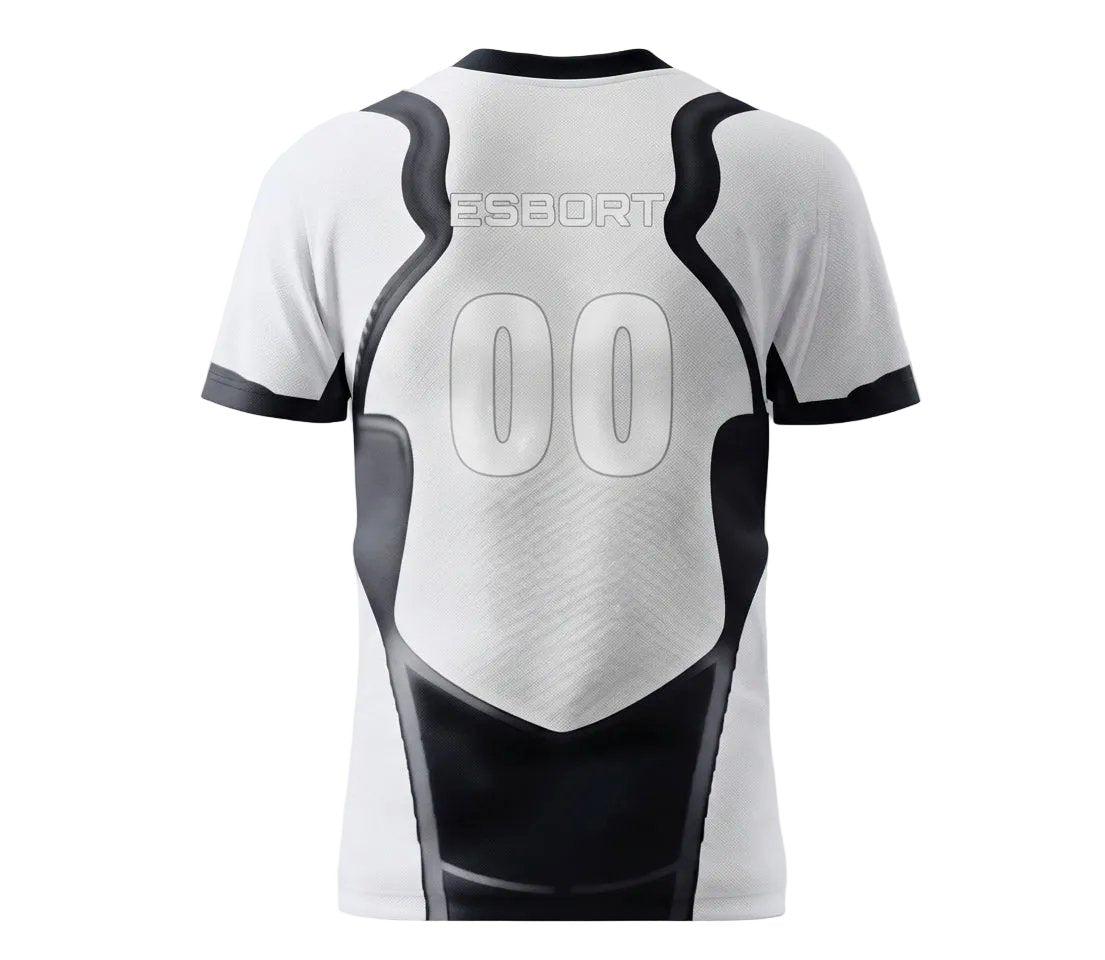 Esbort Performance Esports Jersey – Cyber White & Black Edition