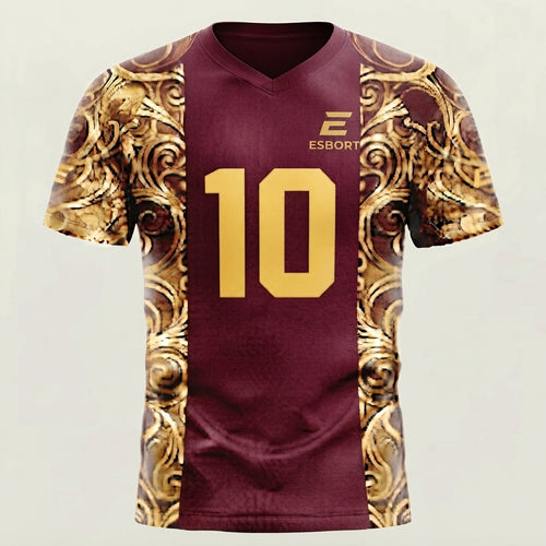Esbort Archives Performance Jersey – Burgundy & Yellow Edition