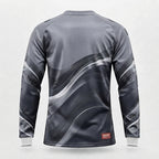 ESBORT Winter Pro Long-Sleeve Soccer Jersey - Charcoal Gray & Silver