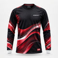 ESBORT Winter Pro Long-Sleeve Soccer Jersey - Black, Red & White