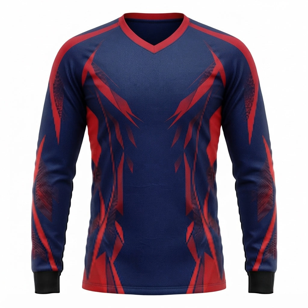 Esbort Pro-Performance Long-Sleeve Jersey – Navy & Red