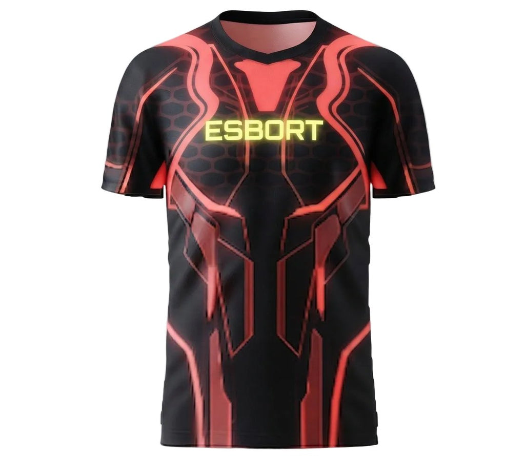 Esbort Performance Esports Jersey – Cyber Red & Black Edition