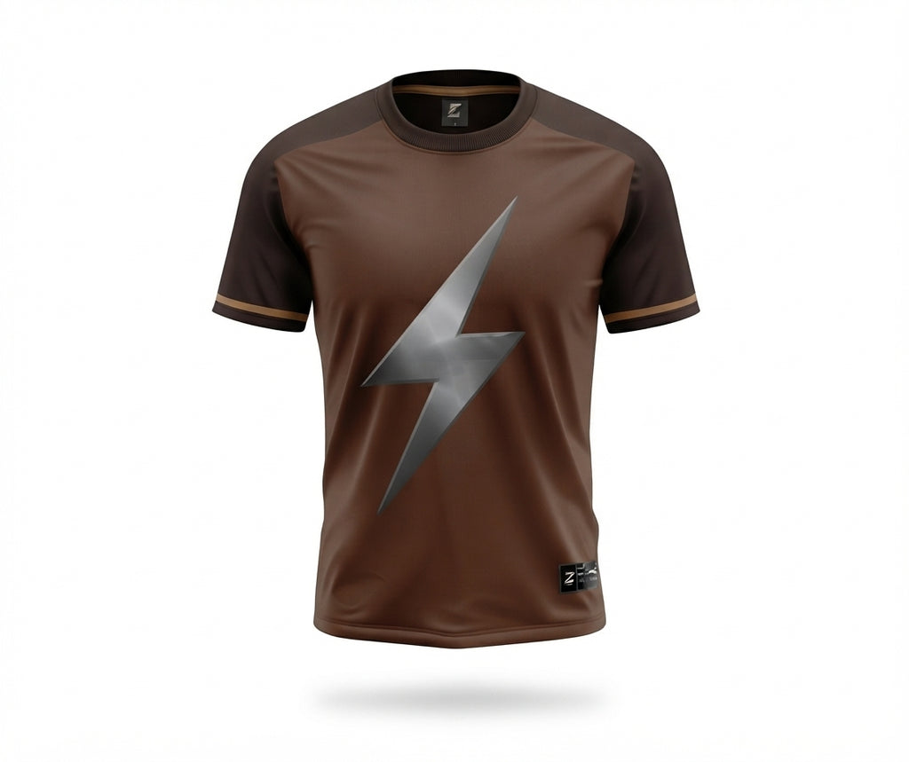 Esbort Custom Lightning Soccer Jersey- Brown Edition