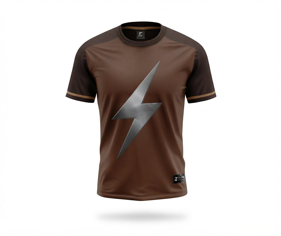 Esbort Custom Lightning Soccer Jersey- Brown Edition