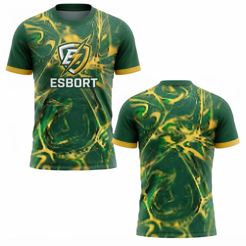 Esbort Performance Esports Jersey – Green & Gold Edition