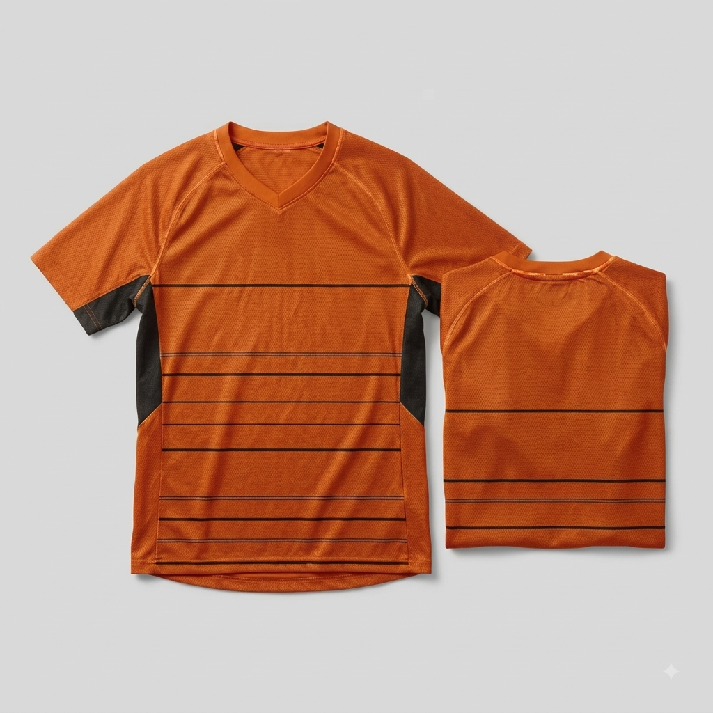 esbort™ Minimalist Soccer Jersey –orange & black