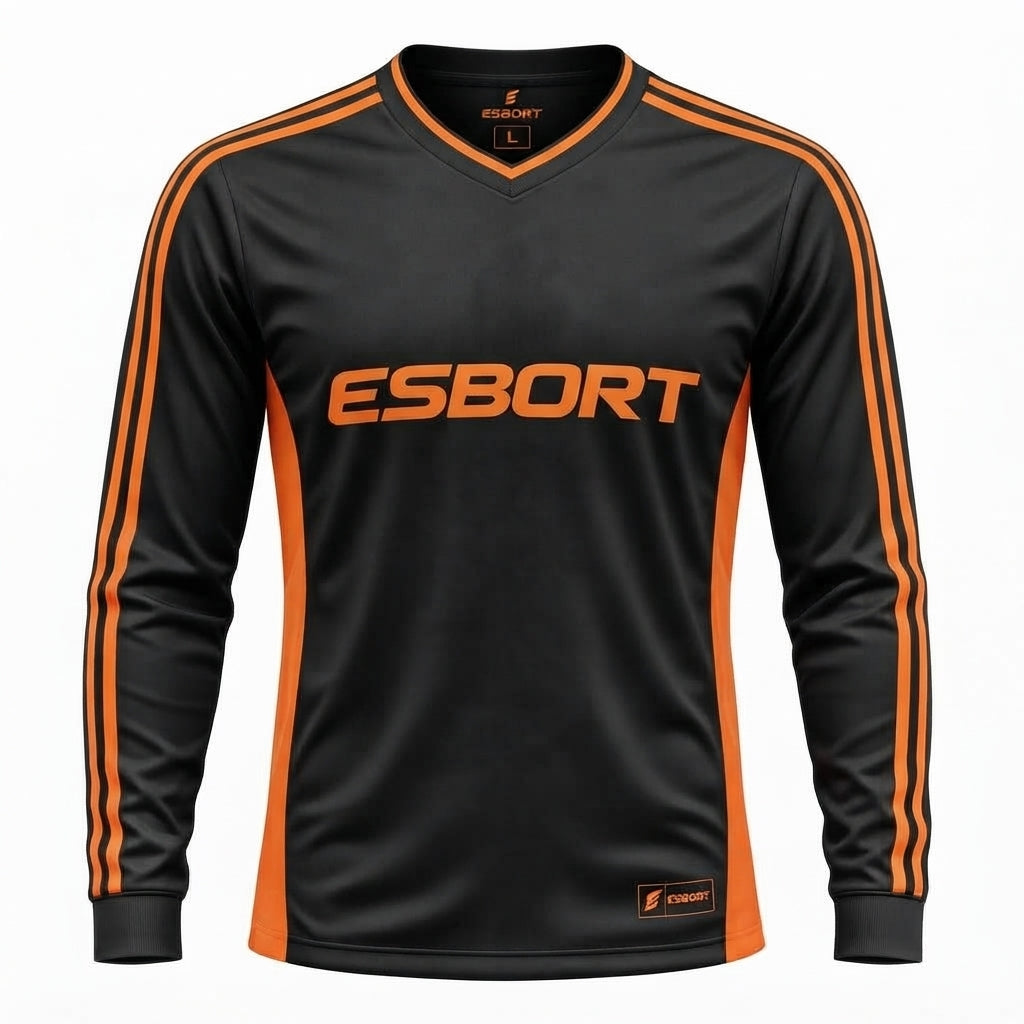 Esbort Performance Long-Sleeve Jersey – Black & Orange Edition