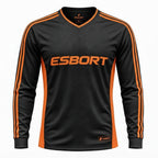 Esbort Performance Long-Sleeve Jersey – Black & Orange Edition