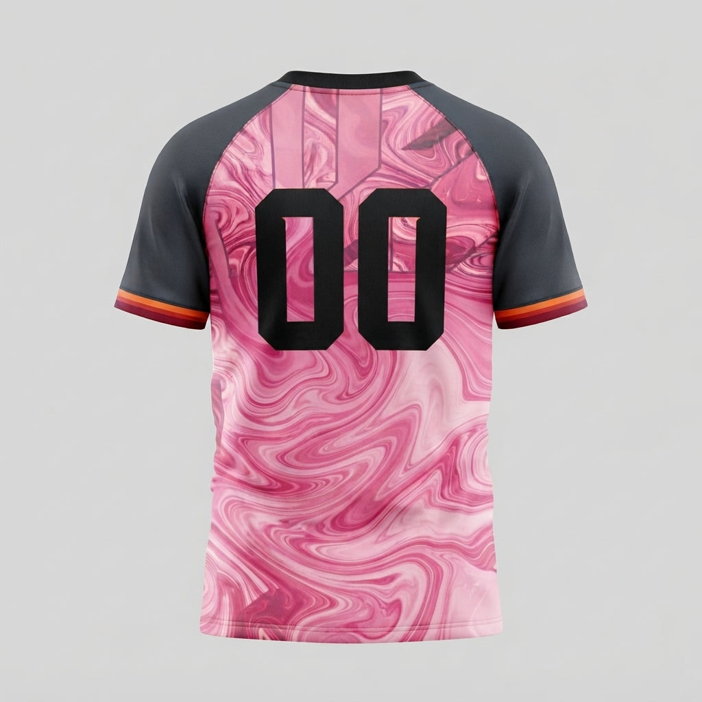 Esbort Rose Wave Pro Jersey - Pink & Charcoal Performance Kit