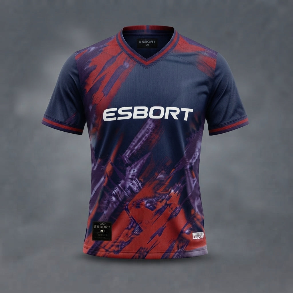 esbort™ Eclipse Pro Match Jersey (Navy & Red. 10 Edition)
