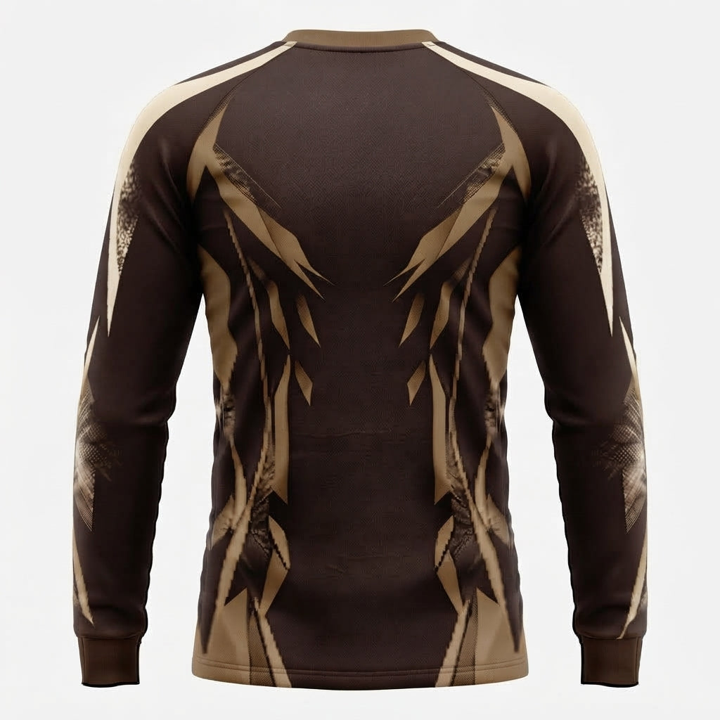 Esbort Performance Long-Sleeve Jersey – Brown / Abstract