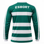 Esbort Performance Long-Sleeve Jersey – Green & white Striped Edition