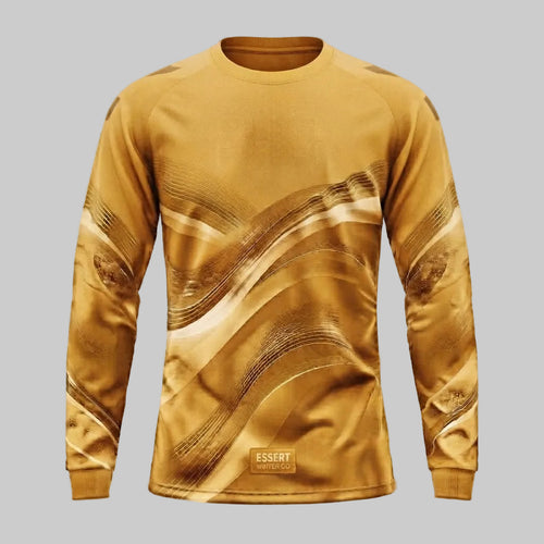 ESBORT Winter Pro Long-Sleeve Soccer Jersey - Golden Yellow & Cream