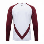 Esbort Vortex Long-Sleeve Performance Jersey – White & Maroon