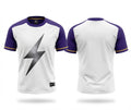 Esbort Custom Lightning Soccer Jersey-White & Purple Edition