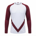 Esbort Vortex Long-Sleeve Performance Jersey – White & Maroon