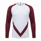 Esbort Vortex Long-Sleeve Performance Jersey – White & Maroon