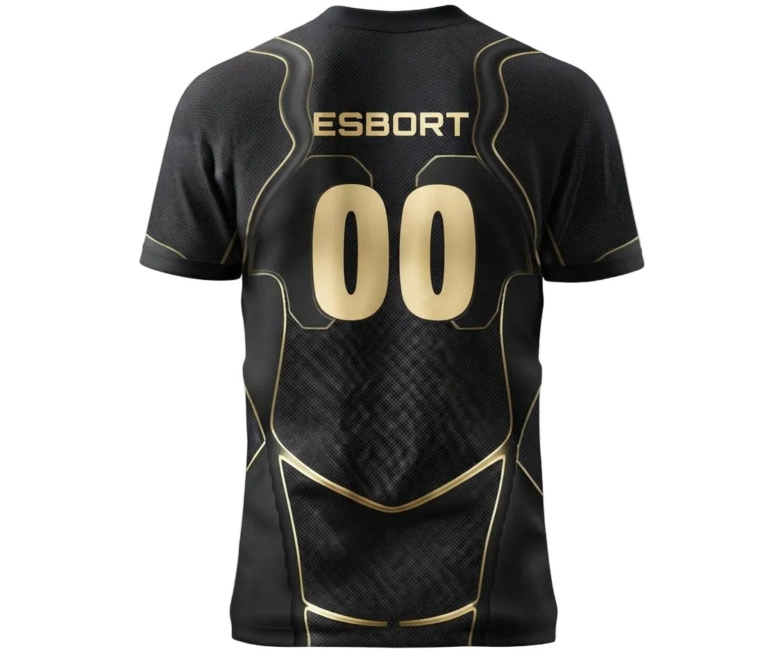 Esbort Performance Esports Jersey – Black & Gold Edition
