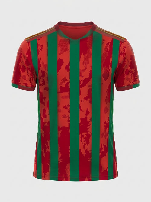 Esbort™ Pro Performance Jersey – Red & Green Vertical Stripe Edition
